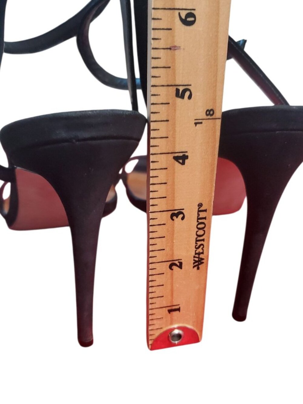 Steve Madden Ankle Strap Stiletto High Heel Suede Sandals Black Size 10M - Picture 10 of 12